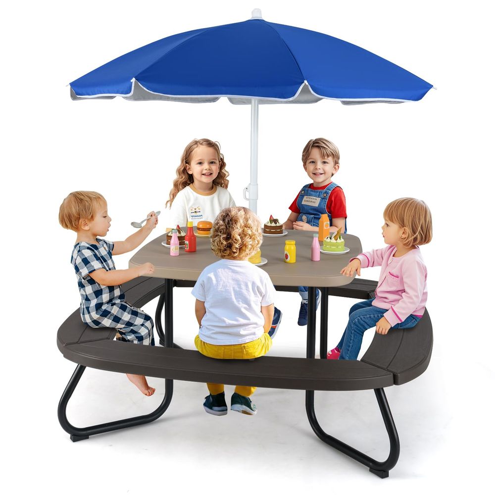 Kids Picnic Table, 8 Person To – обзор и цена Kids Outdoor Umbrella For Table