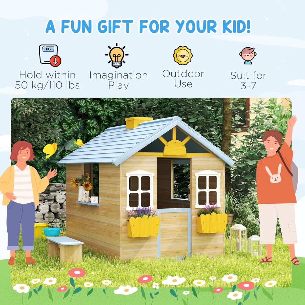 Outdoor Garden Wooden Playhous – обзор и цена Kids Outdoor Playhouse