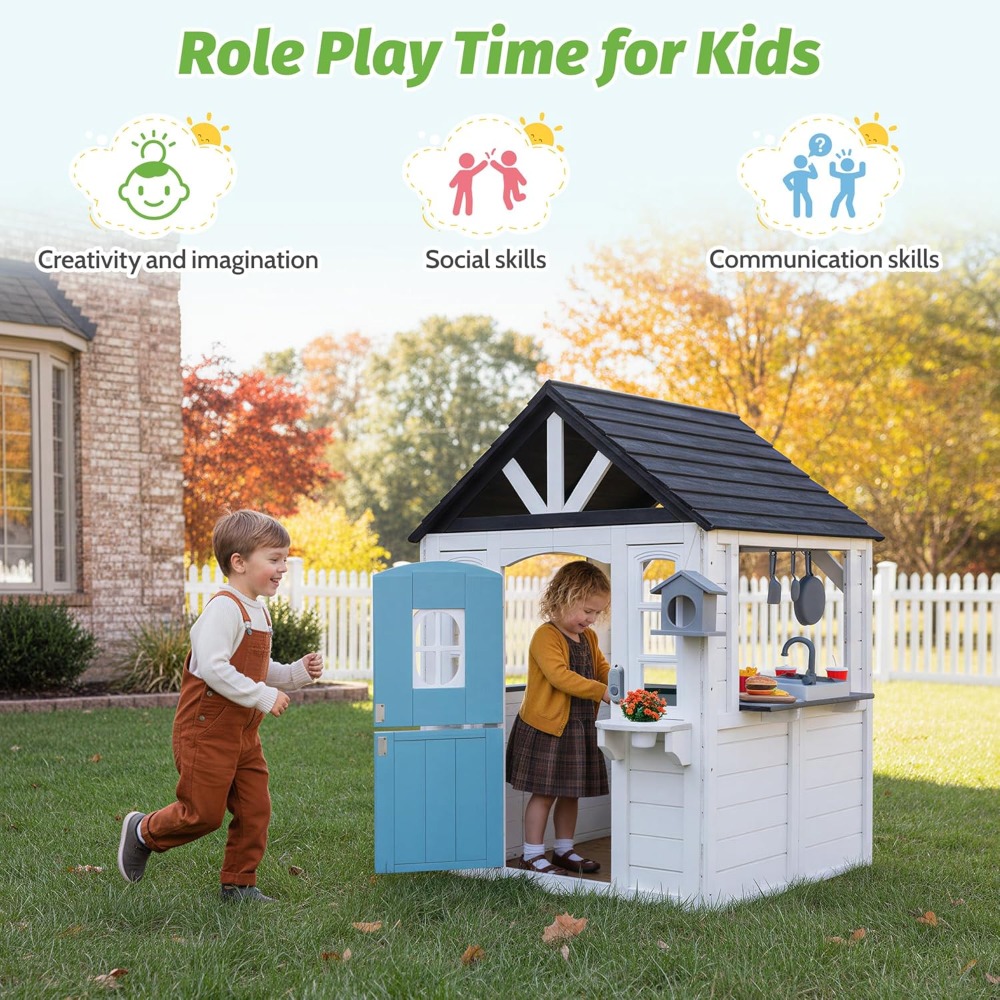 Playhouse Outdoor,Cedar Wooden – обзор и цена Kids Outdoor Playhouse