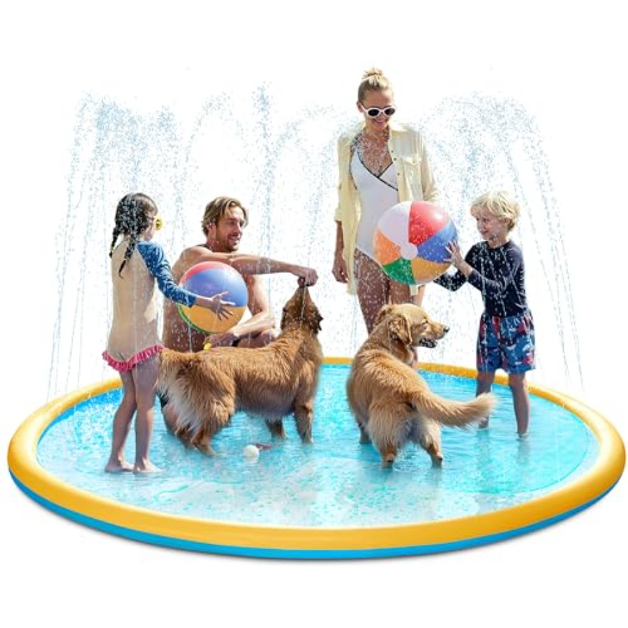 Outdoor water play mat for tod – обзор и цена Sprinkler Splash Pad