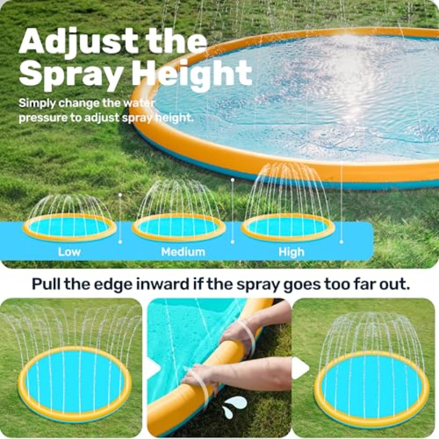 Outdoor water play mat for tod – обзор и цена Sprinkler Splash Pad
