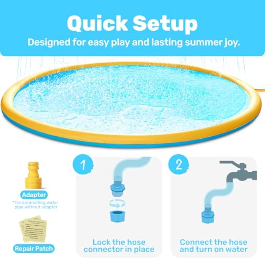 Outdoor water play mat for tod – обзор и цена Sprinkler Splash Pad
