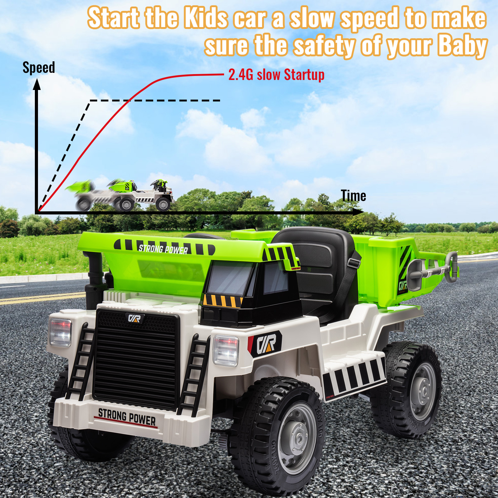 12V Kids Ride-on Dump Truck wi – обзор и цена Kids Outdoor Dump Truck