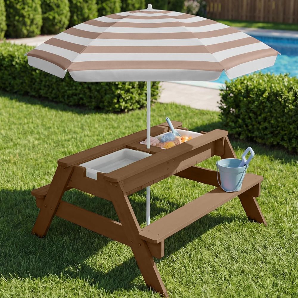 Kids Picnic Table with Umbrell – обзор и цена Kids Outdoor Umbrella For Table