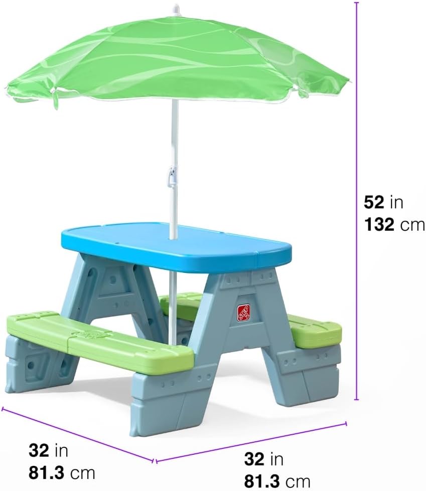 Sun & Shade Kids Picnic Table  – обзор и цена Kids Outdoor Umbrella For Table