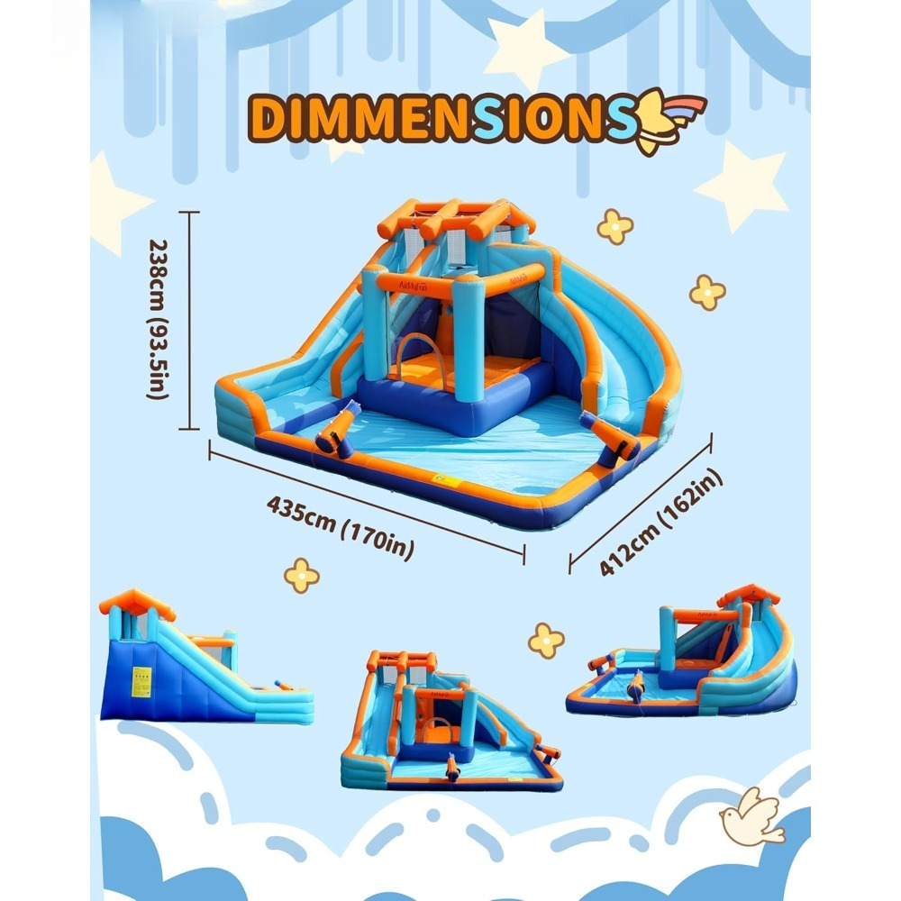 Large Water Slide Bounce House – обзор и цена Kids Outdoor Water Play