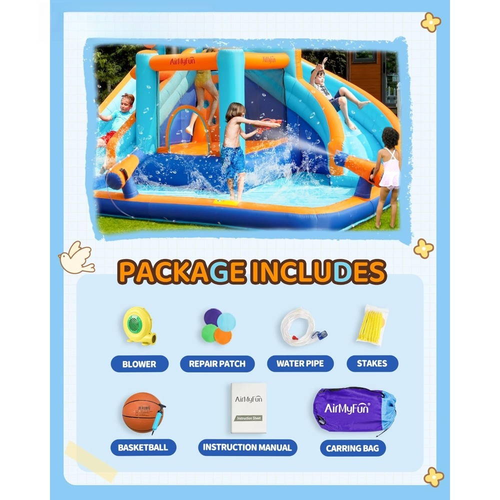 Large Water Slide Bounce House – обзор и цена Kids Outdoor Water Play