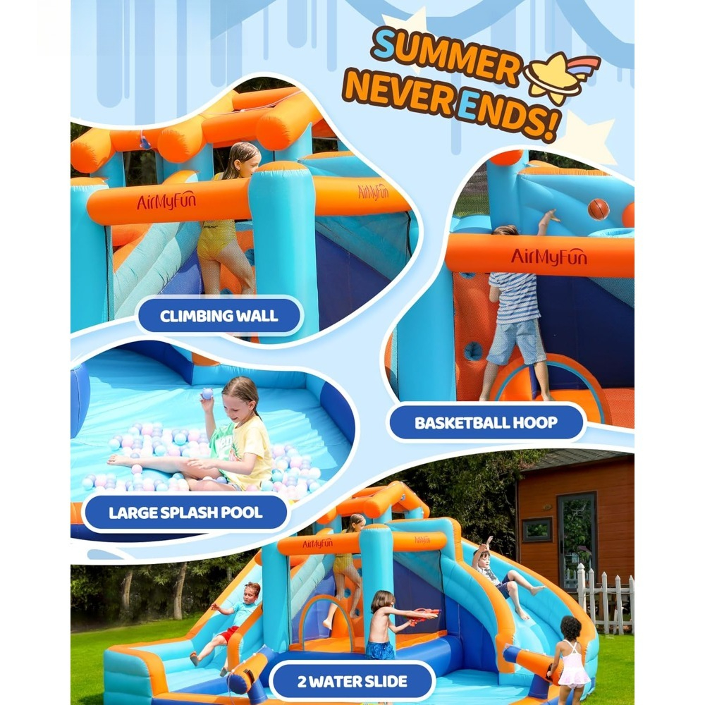 Large Water Slide Bounce House – обзор и цена Kids Outdoor Water Play