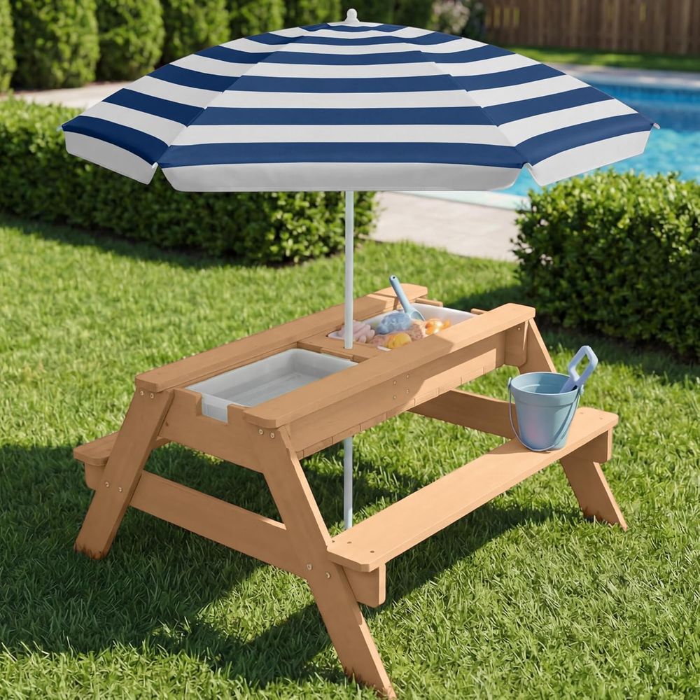 Kids Picnic Table with Umbrell – обзор и цена Kids Outdoor Umbrella For Table