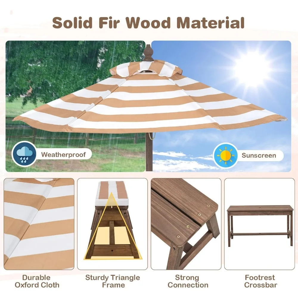 Kids Picnic Table, Outdoor Woo – обзор и цена Kids Outdoor Umbrella For Table